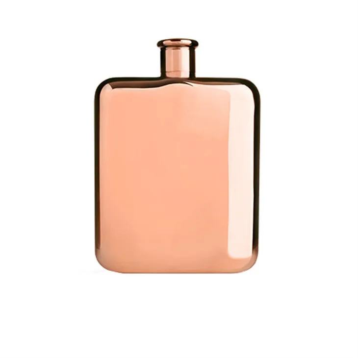 6OZ Rose Kub Stainless Hlau Hip Flask
