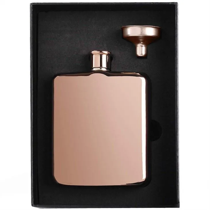 Tus Kheej 6OZ Rose Kub Stainless Hlau-Hip Flask