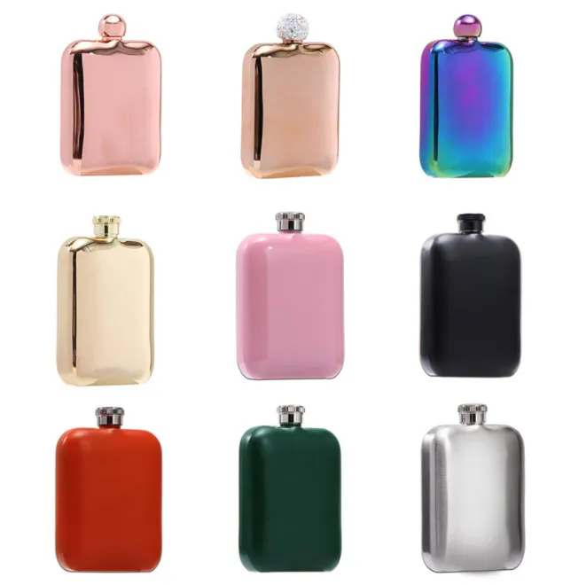 Stainless Hlau Whisk Hip Flask